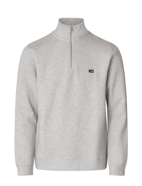 Se Lexington Clothing Terrance Organic Cotton Half-Zip Sweatshirt Lexington Clothing Grey ved Booztlet