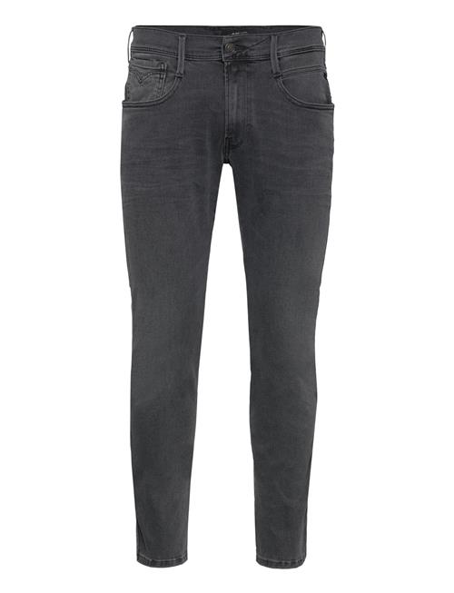 Se Replay Anbass Trousers Slim Hyperflex Original Replay Grey ved Booztlet