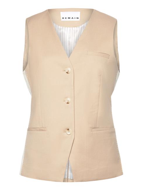 REMAIN Birger Christensen Two Color Vest REMAIN Birger Christensen Beige