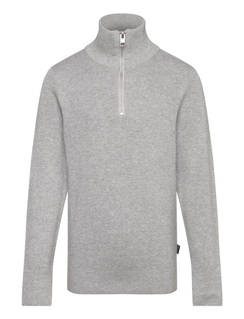 Jack & Jones Jprblamilano Stitch Knit Half Zip Jnr Jack & J S Grey