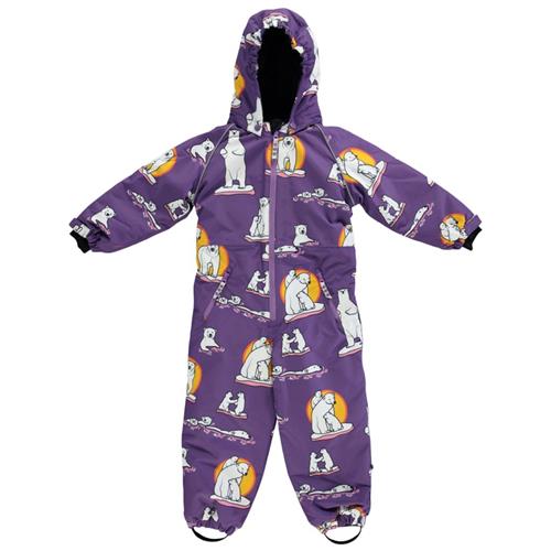 Småfolk Flyverdragt Polar Bears Purple Heart | Lilla | 7-8 years