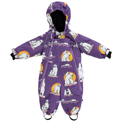 Småfolk Baby-flyverdragt Polar Bears Purple Heart | Lilla | 1-2 years