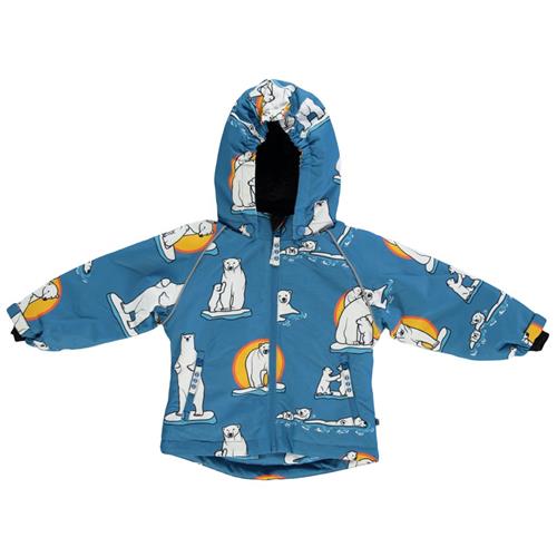 Småfolk Vinterjakke Polar Bears Solid Blue | Blå | 1-2 years