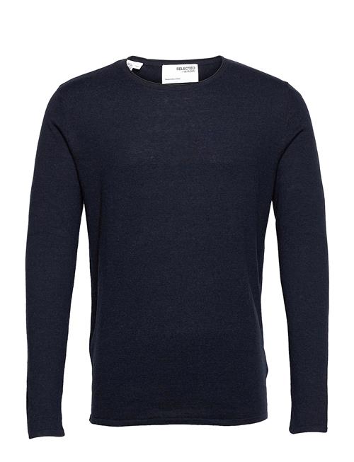 Se Selected Homme Slhrome Ls Knit Crew Neck Noos Selected Homme Navy ved Booztlet