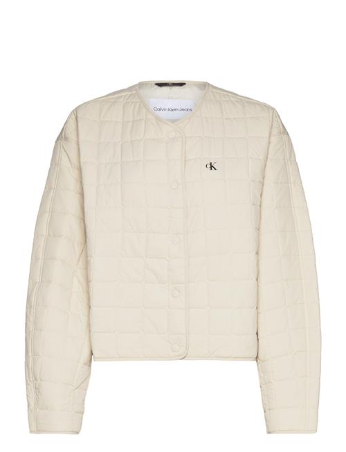 Calvin Klein Jeans Short Quilted Jacket Calvin Klein Jeans Cream