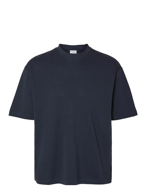 Selected Homme Slhlooseoscar Ss O-Neck Tee Noos Selected Homme Navy