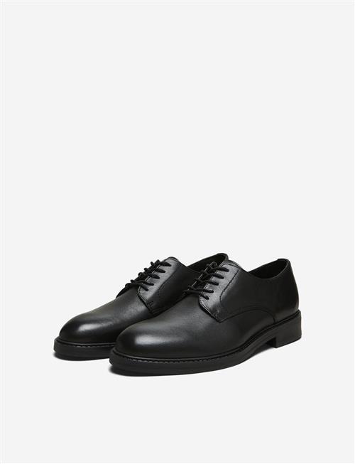 Selected Homme Slhblake Leather Derby Shoe Noos Selected Homme Black