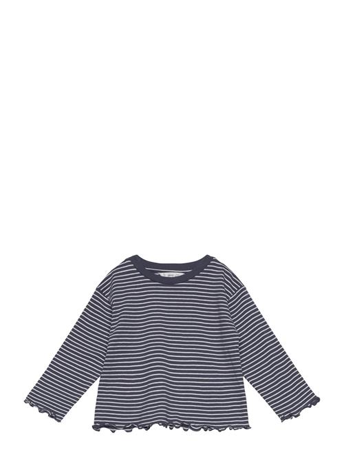 Se Mango Striped Cotton T-Shirt Mango Navy ved Booztlet