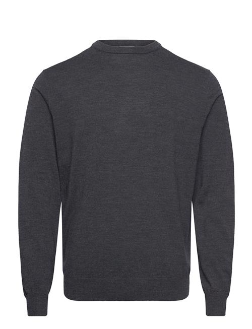 Lindbergh 100  Merino Crew Neck Knit Lindbergh Grey