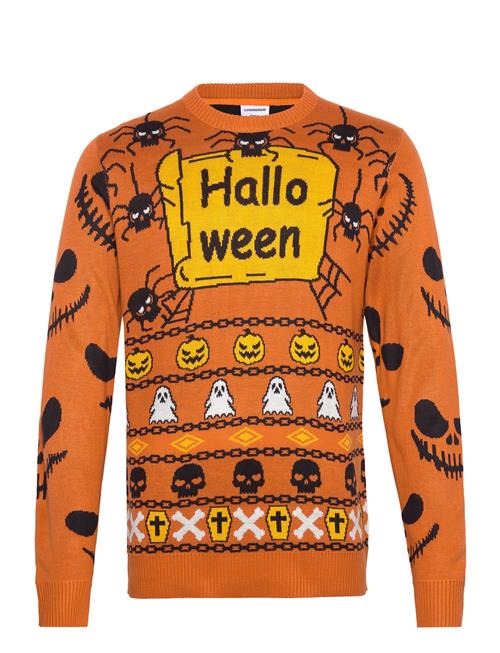 Lindbergh Halloween Spider O-Neck Sweat Lindbergh Orange