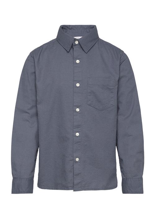 Mango Chest-Pocket Cotton Shirt Mango Blue