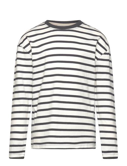 Mango Striped Long Sleeves T-Shirt Mango White