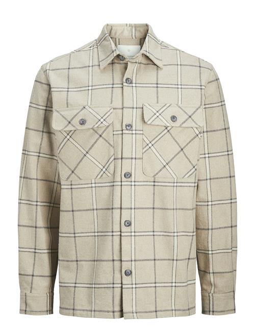 Jack & Jones Jprraymond Melange Check Ls Overshirt Sn Jack & J S Beige