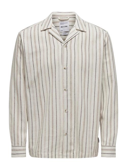 ONLY & SONS Onstrev Relaxed Ls Shirt ONLY & SONS Cream