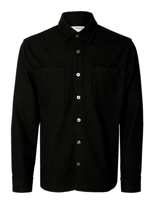 Selected Homme Slh-Twill Mix Overshirt Ls Selected Homme Black