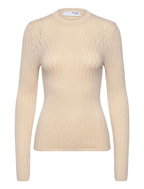 Slfcabala Ls Knit O-Neck Selected Cream