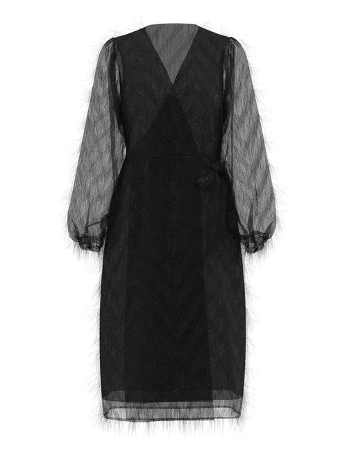 Vila Vifeather L/S Midi Wrap Dress/Ka Vila Black