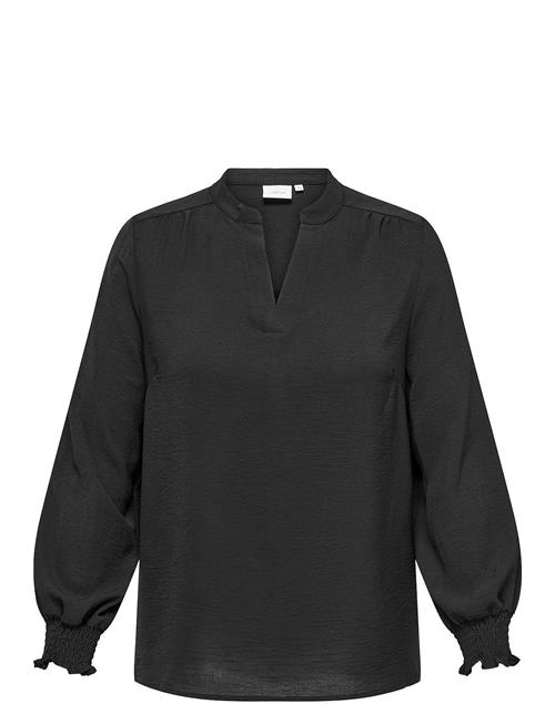 Carmetta Life V-Neck Top Wvn Noos ONLY Carmakoma Black