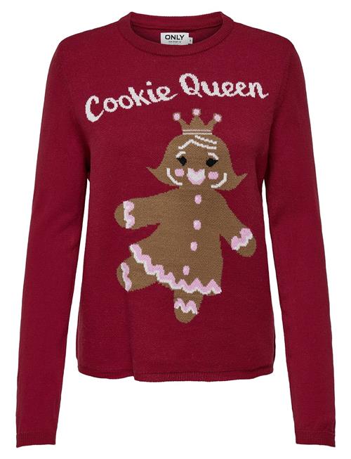 ONLY Onlxmas Gingerbread Ls O-Neck Box Knt ONLY Red