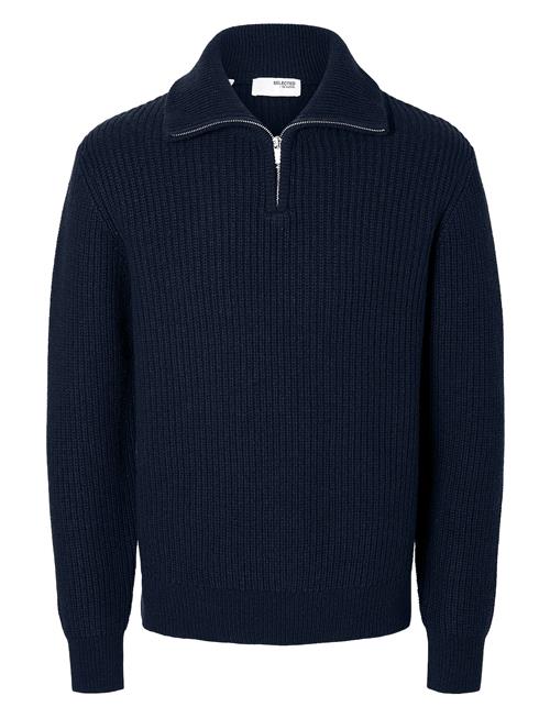 Selected Homme Slhland Ls Knit Half Zip Selected Homme Navy