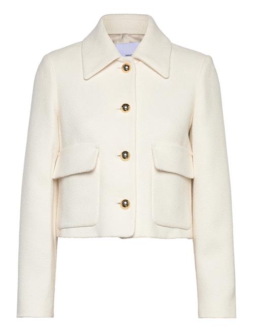 Tweed Jacket With Buttons Mango Cream