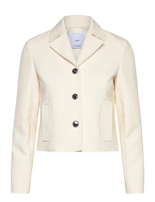 Se Mango Jacket With Lapels And Metal Buttons Mango Cream ved Booztlet