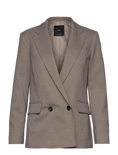 Mango Double-Breasted Blazer Mango Brown