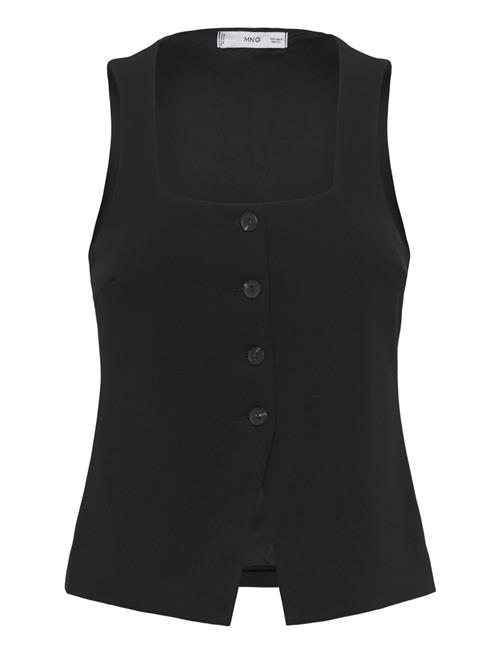 Se Mango Waistcoat With Wide Straps Mango Black ved Booztlet