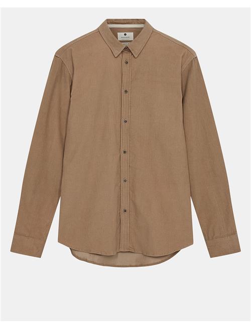 Akleif Solid Cord Shirt Anerkjendt Beige