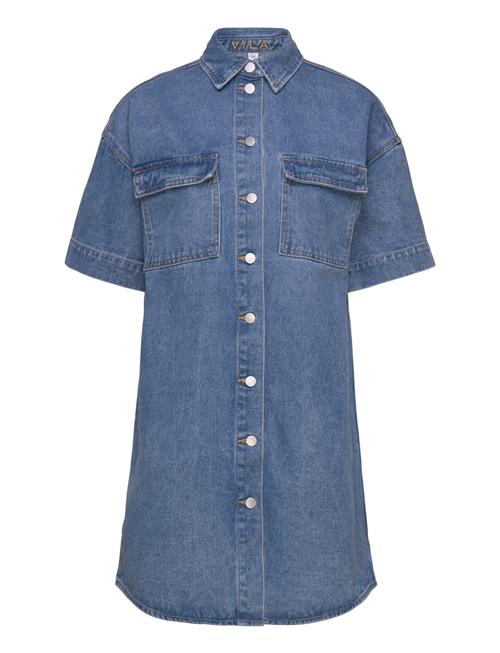 Vila Vimaya 2/4 Denim Dress Vila Blue