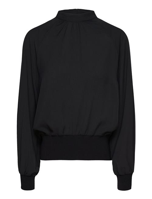 French Connection Krista Knit L/S Stand Nk Top French Connection Black