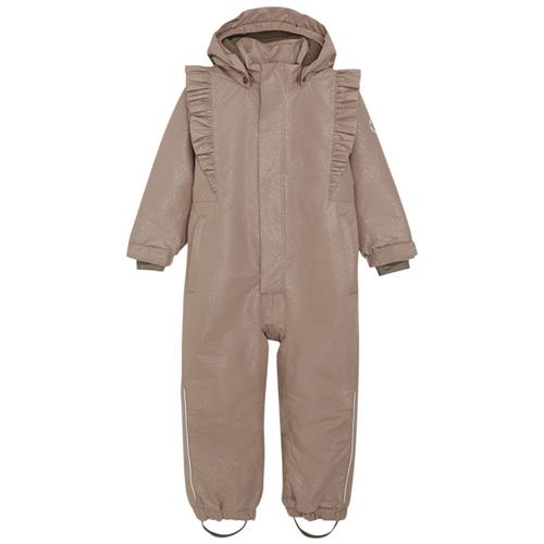 Se EnFant Snowsuit W. Frills  Pine Bark | Brun | 116 cm ved Babyshop