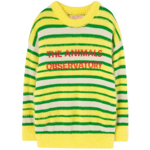 The Animals Observatory STRIPES BULL Strikket trøje Yellow 4 Y  Gul  4 år  Unisex