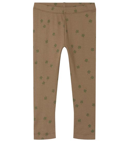 Se Name It Leggings - Rib - NmmNoellus - Walnut m. KlÃ¸ver ved KidsWorld