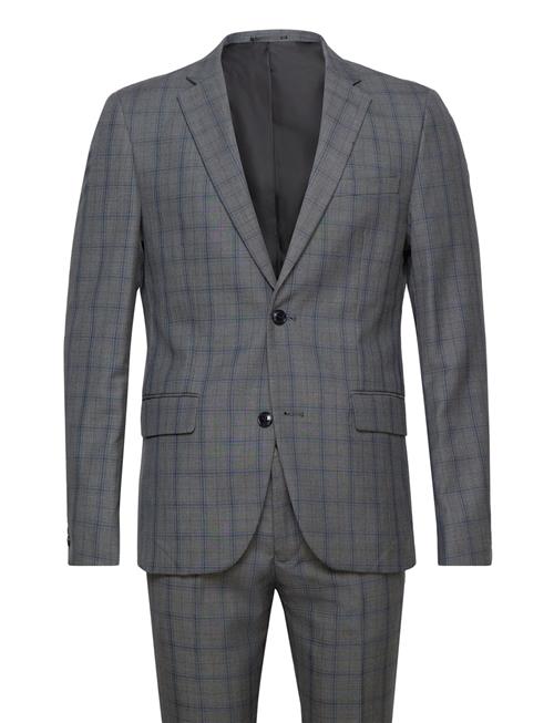 Se Lindbergh Checked Suit Lindbergh Grey ved Booztlet