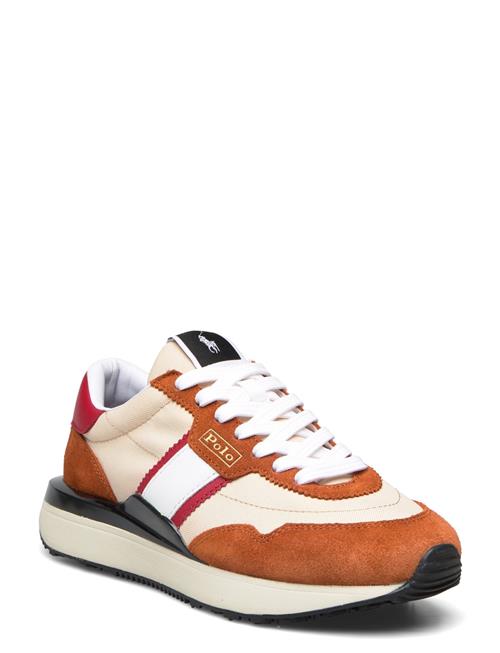 Se Polo Ralph Lauren Train 89 Leather & Oxford Sneaker Polo Ralph Lauren Brown ved Booztlet