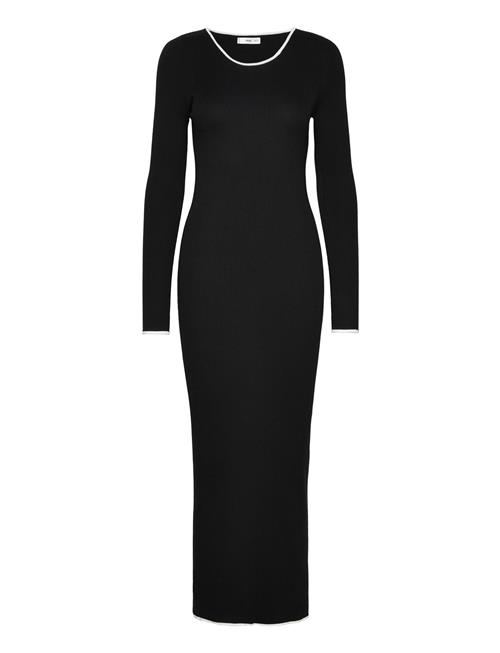 Mango Contrast Trim Dress Mango Black