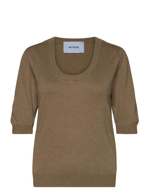 Minus Mspam Scoop Neck Knit T-Shirt Minus Khaki