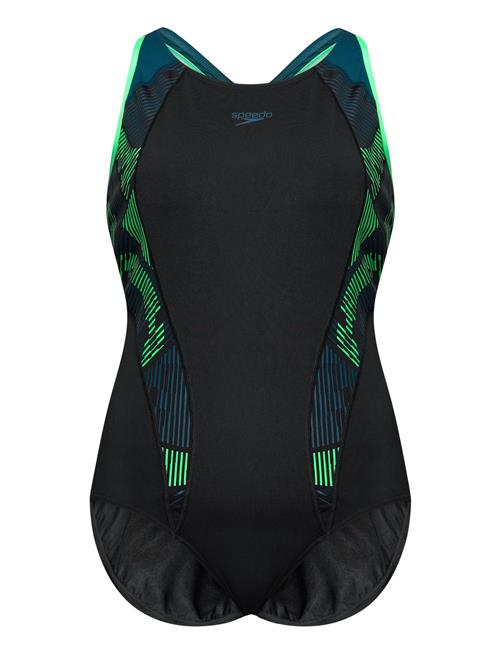 Speedo Womens Placement Laneback Speedo Black