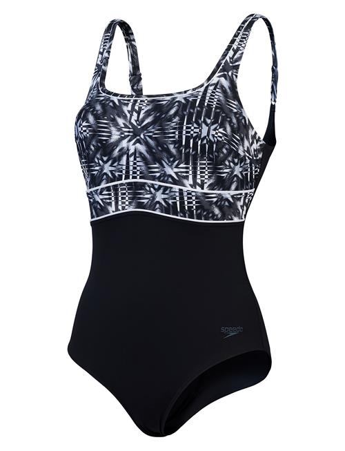Womens Shaping Contour Eclipse Printed 1 Pc Speedo Black