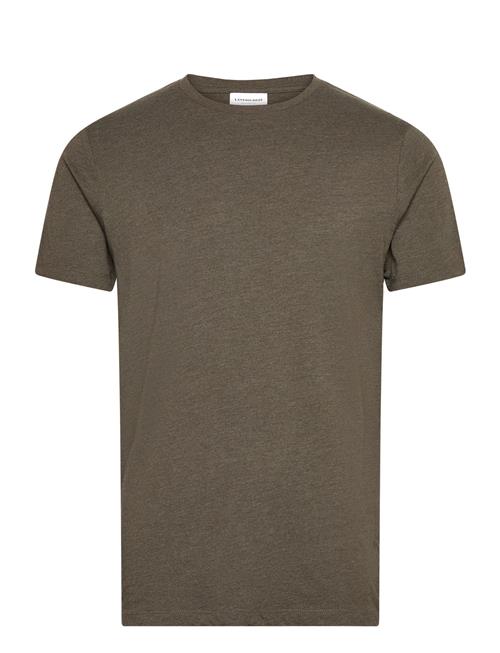 Basic Tee S/S In Melange Lindbergh Khaki