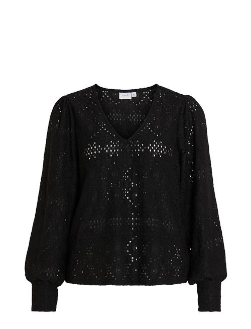 Vila Vistala L/S V-Neck Top #8 Vila Black