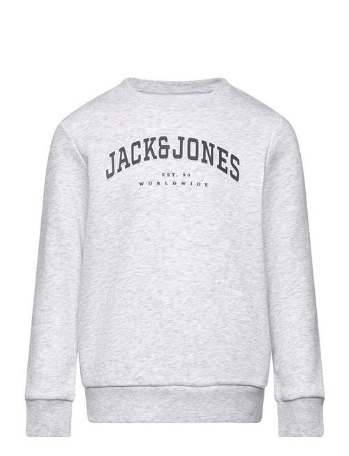 Se Jack & Jones Jjecaleb Varsity Sweat Crew Neck Sn Jnr Jack & J S Grey ved Booztlet