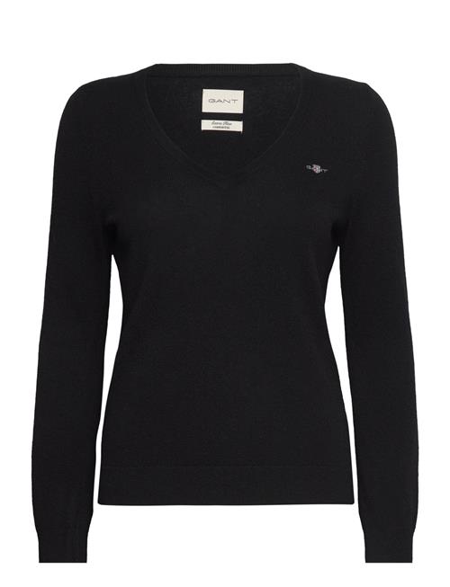 GANT Extrafine Lambswool Blend V-Neck GANT Black