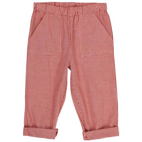 Copenhagen Colors Check Pant with Elastic at the Waist  Red Check Combi | Rød | 92 cm