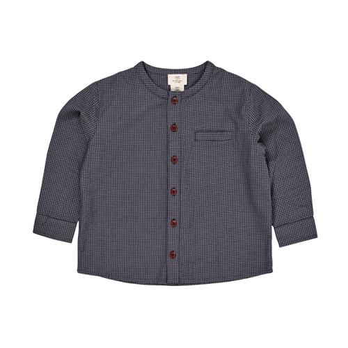 Copenhagen Colors Check Shirt w. Placket  Navy Check Combi | Marine blå | 80 cm