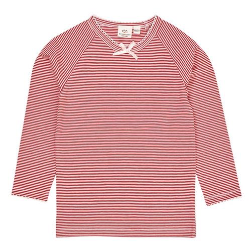 Copenhagen Colors Striped Ls Tee w Bow  Red/Cream Stripe | Rød | 80 cm