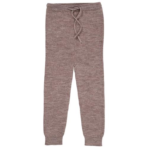 Copenhagen Colors Merino Classic Rib Leggings w Drawstrings  Natural Melange | Beige | 74 cm