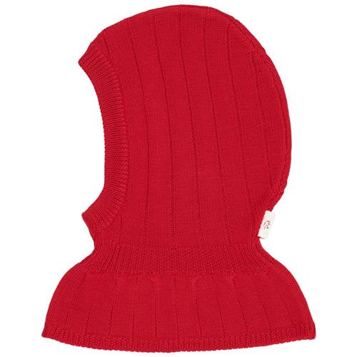 Copenhagen Colors Rib Knitted Balaclava In Merino Wool  Red | Rød | 44/46 cm