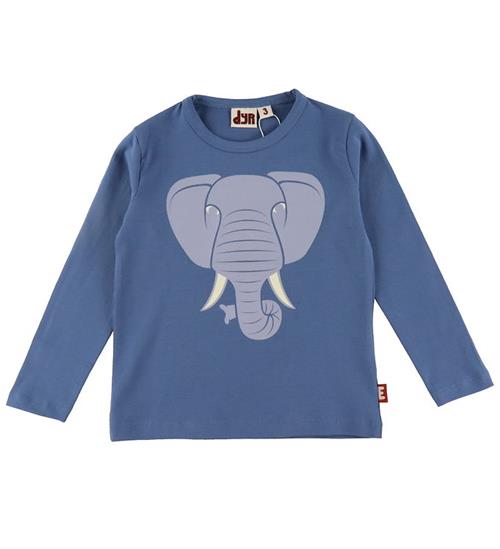 Se DYR-Cph Bluse - Dyrroar - Cold Blue Elefant ved KidsWorld